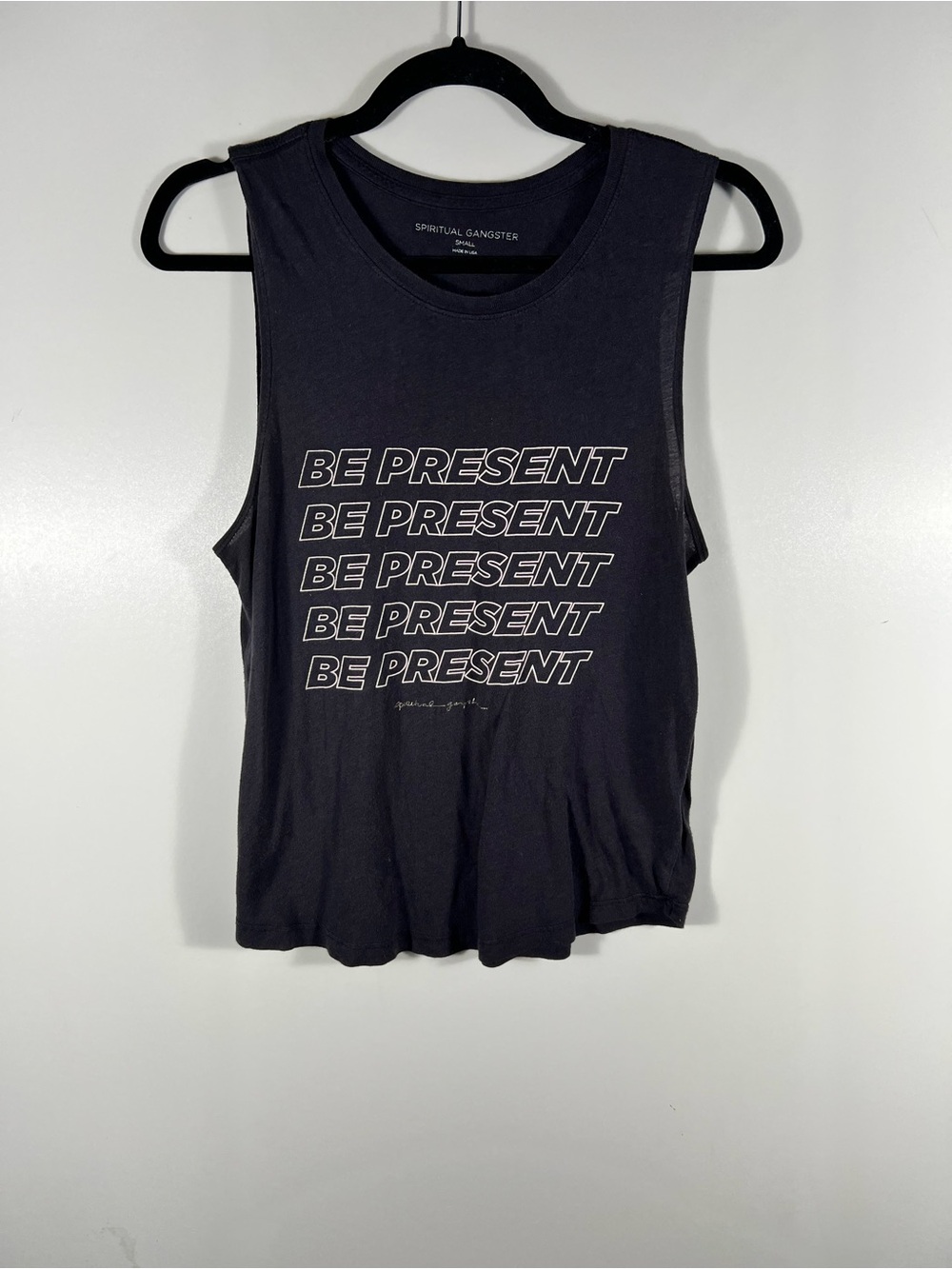 Spiritual Gangster Be Present Graphic Tank Sz Small - Picture 4 of 10